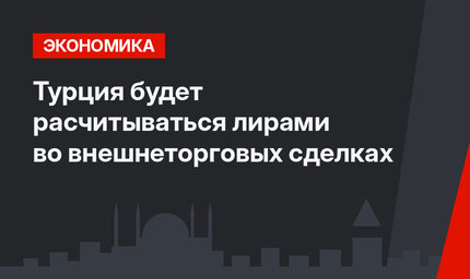 Турция будет расчитываться лирами во внешнеторговых сделках