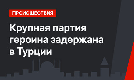 Крупная партия героина задержана в Турции