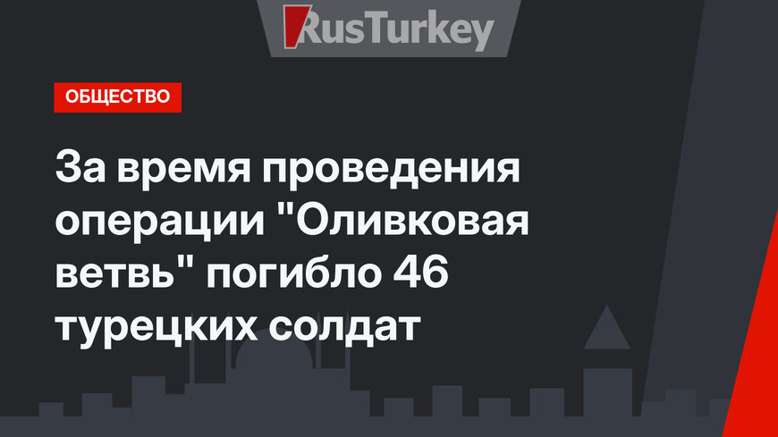За время проведения операции "Оливковая ветвь" погибло 46 турецких солдат