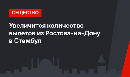 Увеличится количество вылетов из Ростова-на-Дону в Стамбул
