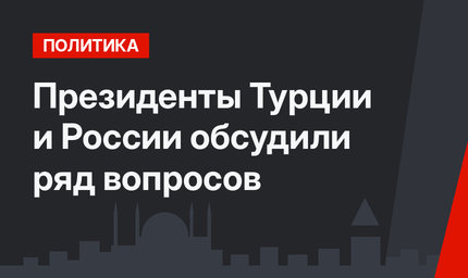 Президенты Турции и России обсудили ряд вопросов