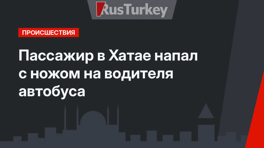 Пассажир в Хатае напал с ножом на водителя автобуса