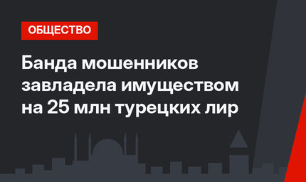 Банда мошенников завладела имуществом на 25 млн турецких лир
