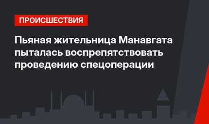 Пьяная жительница Манавгата пыталась воспрепятствовать проведению спецоперации