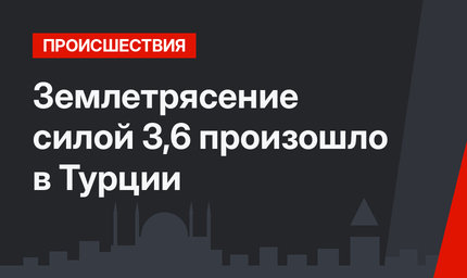 Землетрясение силой 3,6 произошло в Турции