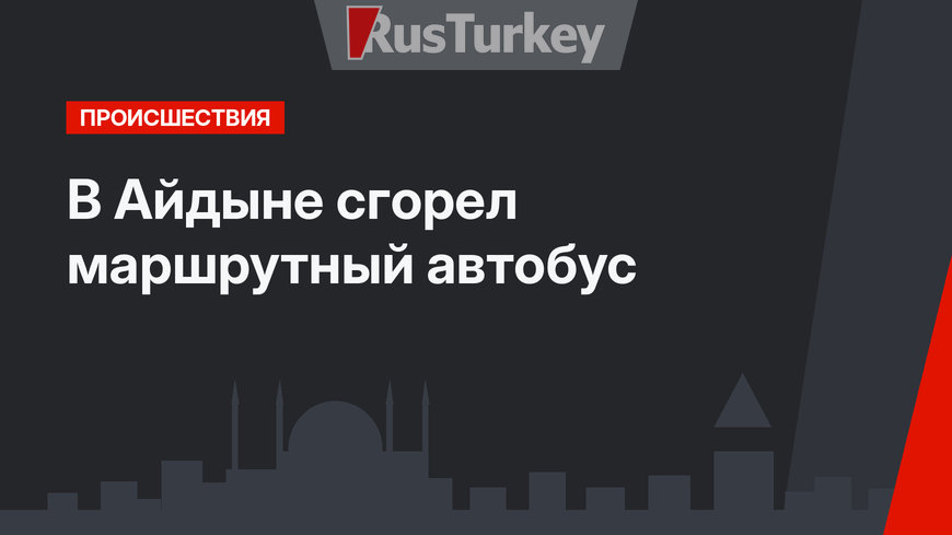 В Айдыне сгорел маршрутный автобус