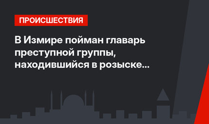 В Измире пойман главарь преступной группы, находившийся в розыске несколько месяцев