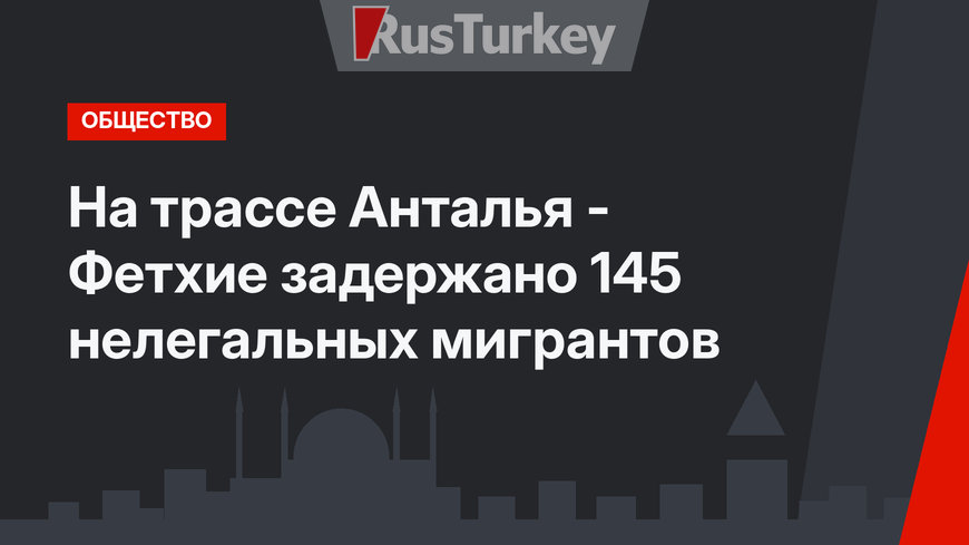 На трассе Анталья - Фетхие задержано 145 нелегальных мигрантов