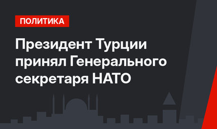 Президент Турции принял Генерального секретаря НАТО