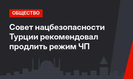 Совет нацбезопасности Турции рекомендовал продлить режим ЧП