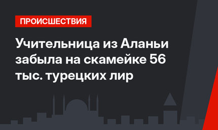 Учительница из Аланьи забыла на скамейке 56 тыс. турецких  лир