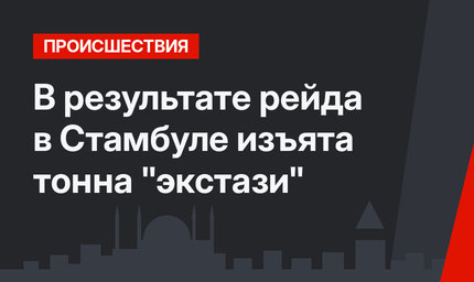 В результате рейда в Стамбуле изъята тонна "экстази"