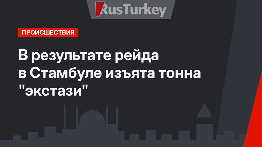 В результате рейда в Стамбуле изъята тонна "экстази"