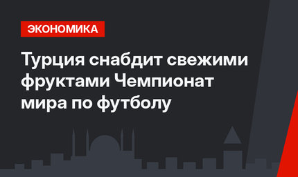 Турция снабдит свежими фруктами Чемпионат мира по футболу