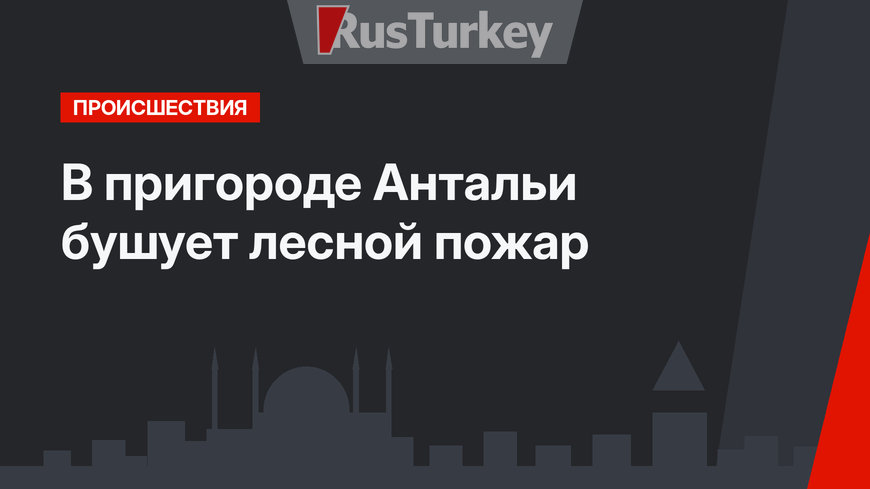 В пригороде Антальи бушует лесной пожар