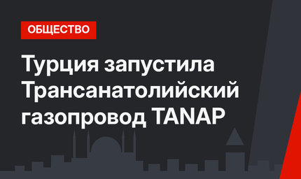 Турция запустила Трансанатолийский газопровод TANAP