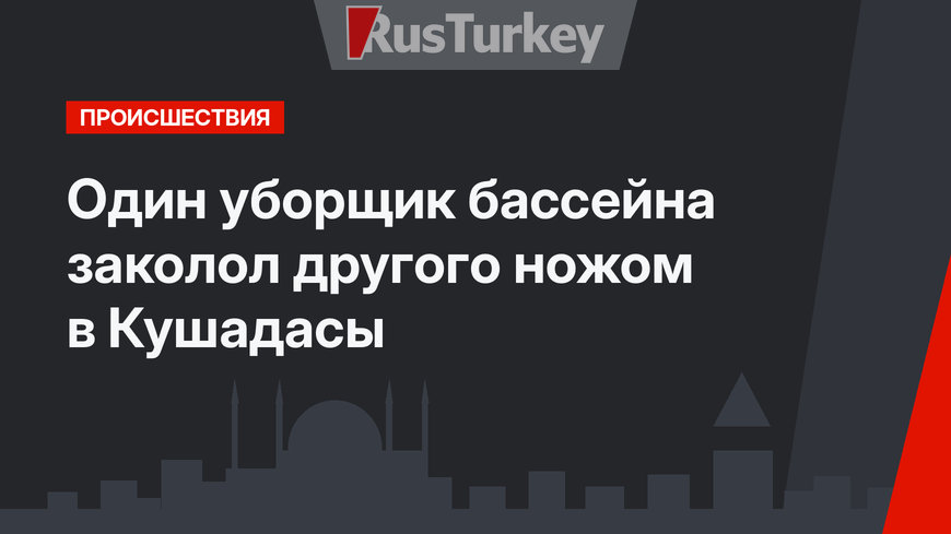 Один уборщик бассейна заколол другого ножом в Кушадасы