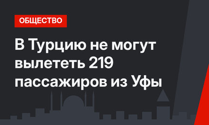 В Турцию не могут вылететь 219 пассажиров из Уфы
