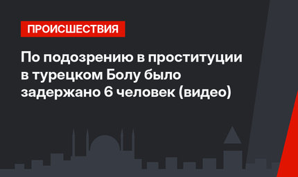 По подозрению в проституции в турецком Болу было задержано 6 человек (видео)