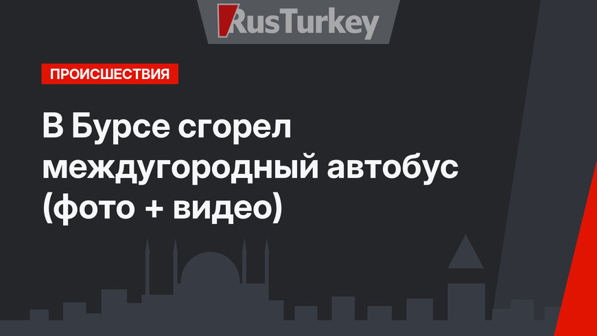 В Бурсе сгорел междугородный автобус (фото + видео)