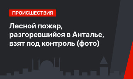 Лесной пожар, разгоревшийся в Анталье, взят под контроль (фото)