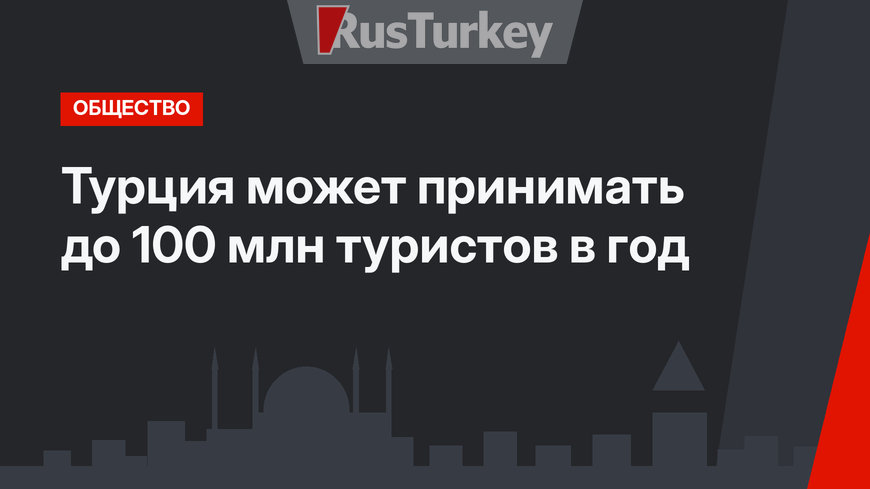Турция может принимать до 100 млн туристов в год 