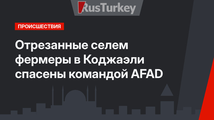 Отрезанные селем фермеры в Коджаэли спасены командой AFAD
