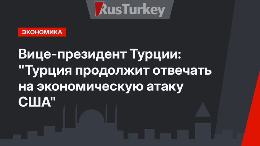 Вице-президент Турции: "Турция продолжит отвечать на экономическую атаку США"