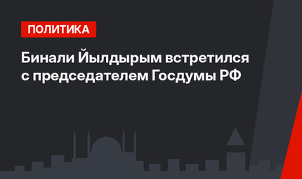 Бинали Йылдырым встретился с председателем Госдумы РФ