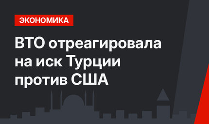ВТО отреагировала на иск Турции против США