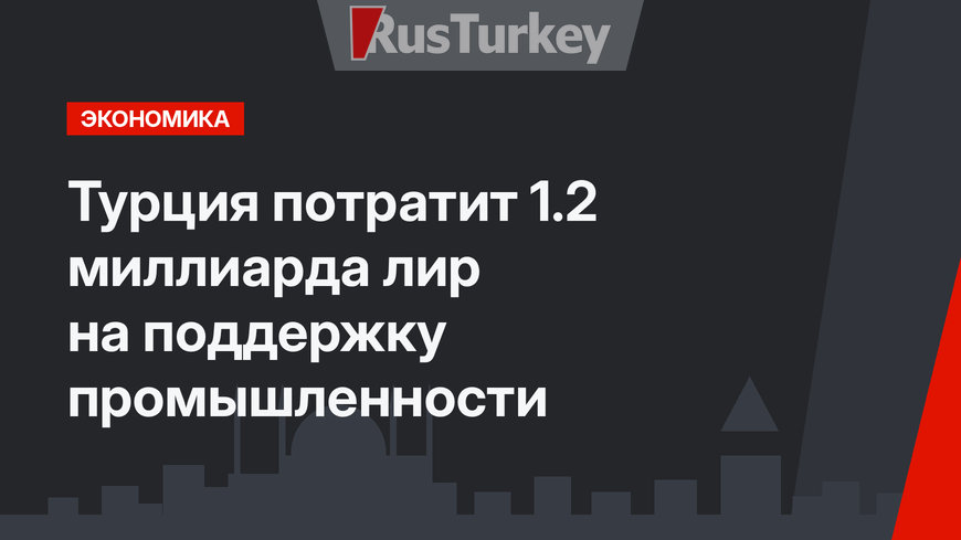Турция потратит 1.2 миллиарда лир на поддержку промышленности