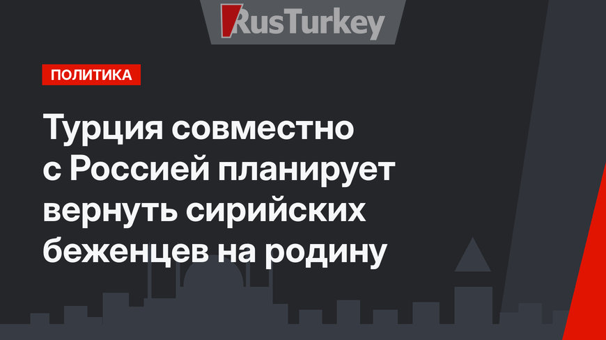 Турция совместно с Россией планирует вернуть сирийских беженцев на родину