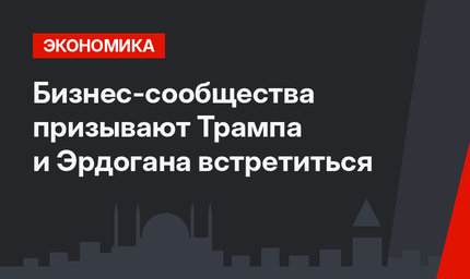 Бизнес-сообщества призывают Трампа и Эрдогана встретиться