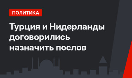 Турция и Нидерланды договорились назначить послов