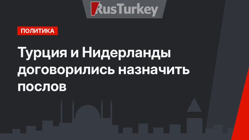 Турция и Нидерланды договорились назначить послов