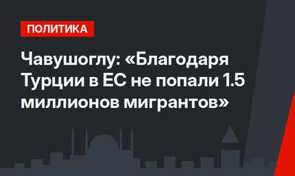 Чавушоглу: «Благодаря Турции в ЕС не попали 1.5 миллионов мигрантов»
