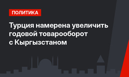 Турция намерена увеличить годовой товарооборот с Кыргызстаном