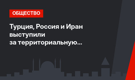 Турция, Россия и Иран выступили за территориальную целостность Сирии