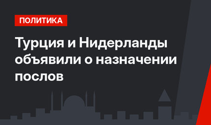 Турция и Нидерланды объявили о назначении послов