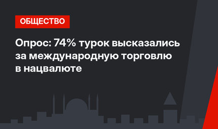 Опрос: 74% турок высказались за международную торговлю в нацвалюте 