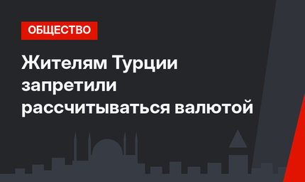 Жителям Турции запретили рассчитываться валютой