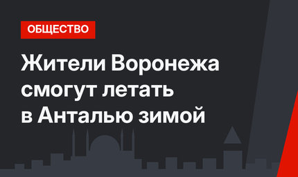 Жители Воронежа смогут летать в Анталью зимой