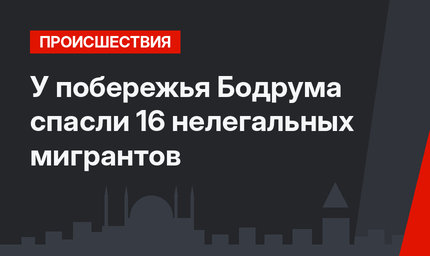 У побережья Бодрума спасли 16 нелегальных мигрантов