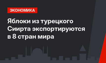 Яблоки из турецкого Сиирта экспортируются в 8 стран мира