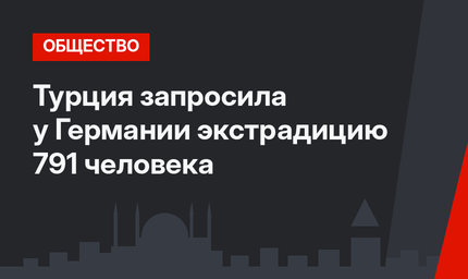 Турция запросила у Германии экстрадицию 791 человека