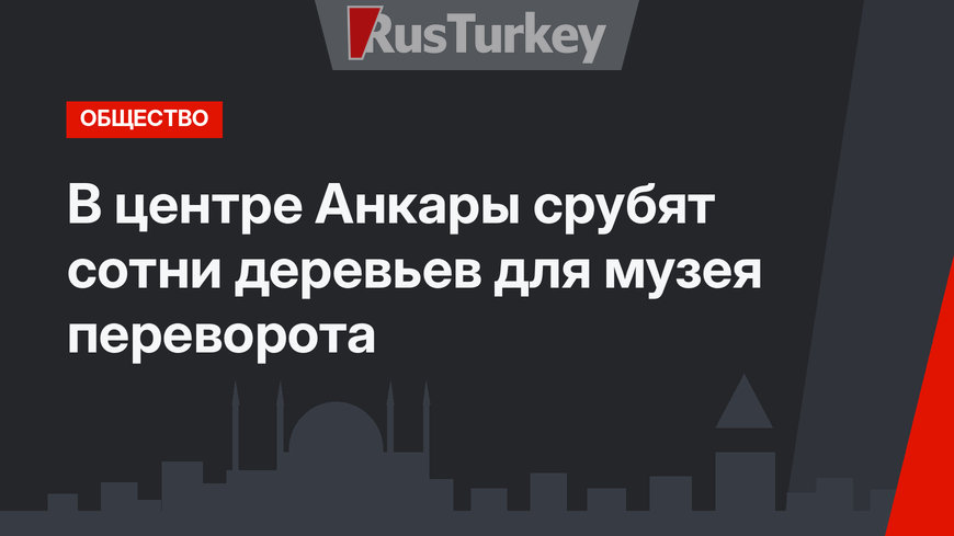 В центре Анкары срубят сотни деревьев для музея переворота