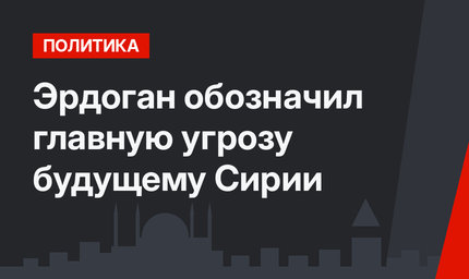 Эрдоган обозначил главную угрозу будущему Сирии