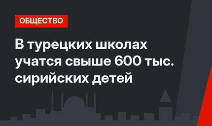 В турецких школах учатся свыше 600 тыс. сирийских детей 