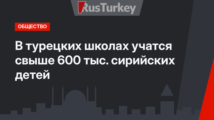 В турецких школах учатся свыше 600 тыс. сирийских детей 