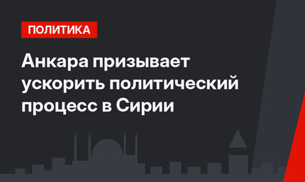 Анкара призывает ускорить политический процесс в Сирии